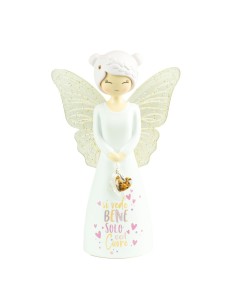 Angelo Decorativo “Si vede bene solo col cuore” 12,5 cm – Idea Regalo