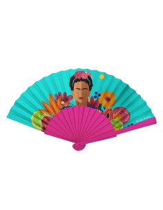 Ventaglio Frida Kahlo in Legno e Tela Decorato – Accessorio Elegante e Artistico