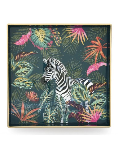 Vassoio Sauvage Zebra 33x33 cm in Polipropilene – Design Moderno