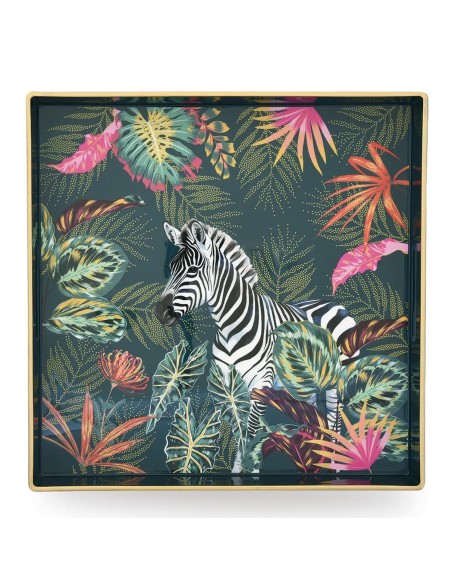 Vassoio Sauvage Zebra 33x33 cm in Polipropilene – Design Moderno