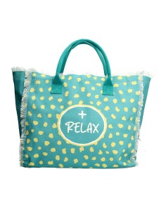 Borsa Mare Verde Good Vibes 36x22 cm in Poliestere – Pratica e Capiente