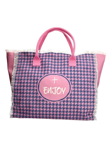 Borsa Mare Viola Good Vibes 36x22 cm in Poliestere | Andrea Fontebasso