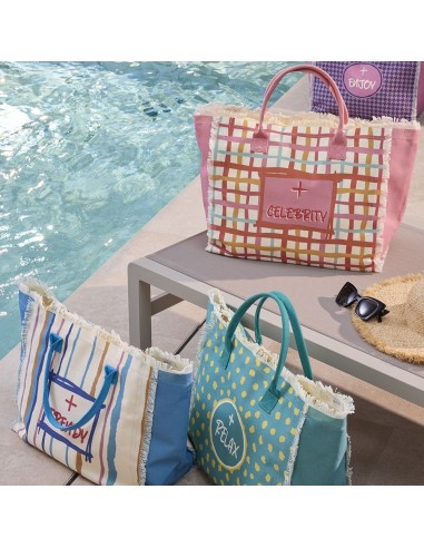 Borsa Mare Andrea Fontebasso Good Vibes Rosa 36x22 cm | Poliestere