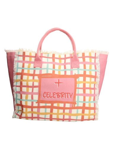 Borsa Mare Andrea Fontebasso Good Vibes Rosa 36x22 cm | Poliestere