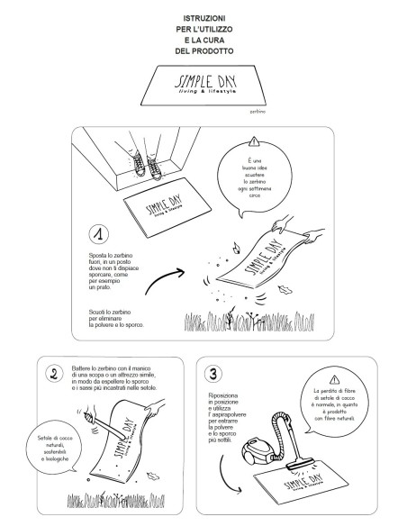 Zerbino Simple Day Fai un Bel Sorriso 45x75 cm | Ingresso Casa