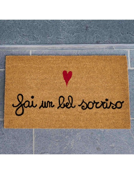 Zerbino Simple Day Fai un Bel Sorriso 45x75 cm | Ingresso Casa