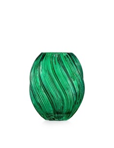 Vaso Spirale Verde in vetro Emò 21 cm