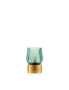 Lampada Decorativa Emò Verde in Vetro con Base Dorata – Design Elegante