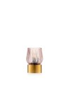 Lampada Emò Foglie Cipria in Vetro e Metallo Dorato | Arredo Decorativo