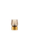 Lampada Decorativa in Vetro Ambra con Base Dorata | Emò Design