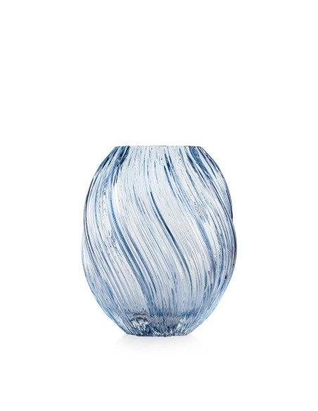 Vaso Spirale Blu in vetro Emò 21 cm