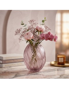 Vaso Spirale Cipria in vetro Emò 21 cm