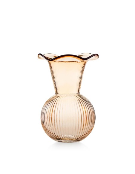 Vaso Bocca larga Ambra in vetro Emò 24 cm