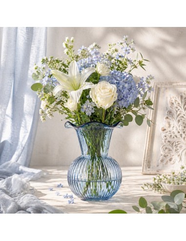 Vaso Bocca larga Blu in vetro Emò 24 cm