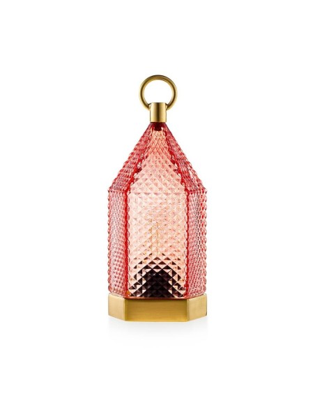 Lanterna Emò Cipria in Vetro 23 cm | Lampada Decorativa Design