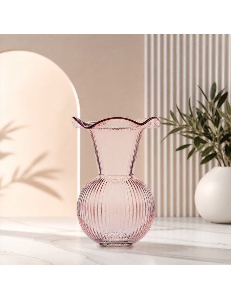 Vaso Bocca larga Cipria in vetro Emò 24 cm