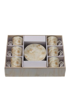 Box 6 tazzine da caffè Canvas crema Hervit