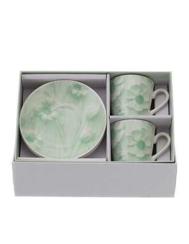 Box 2 tazzine da caffè Canvas verde Hervit
