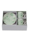 Box 2 tazzine da caffè Canvas verde Hervit