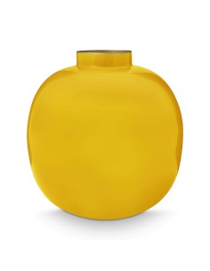 Vaso ovale in metallo Giallo Pip Studio