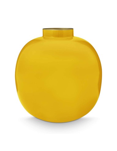 Vaso ovale in metallo Giallo Pip Studio