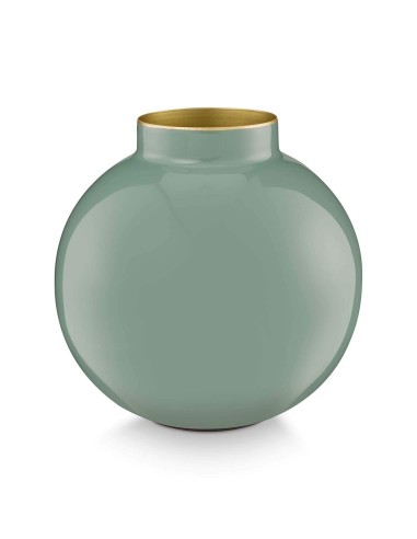 Vaso sferico in metallo Verde oliva Pip Studio