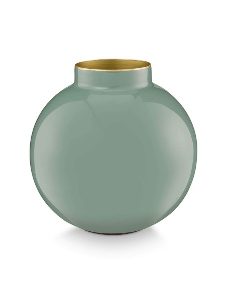 Vaso sferico in metallo Verde oliva Pip Studio