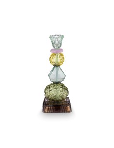 Candeliere piccolo in vetro con perline verdi Pip Studio