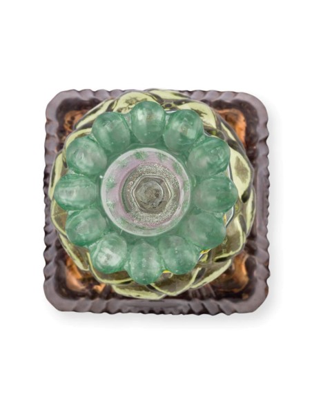 Candeliere piccolo in vetro con perline verdi Pip Studio