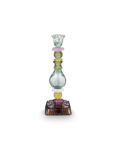 Candeliere grande in vetro con perline verdi Pip Studio