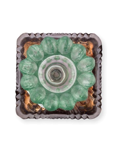 Candeliere grande in vetro con perline verdi Pip Studio