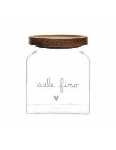 Barattolo Sale fino in vetro con tappo in legno Simple Day