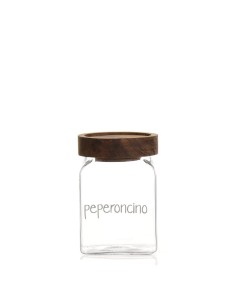 Barattolo Peperoncino in vetro con tappo in legno Simple Day