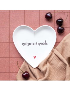 Set 2 piatti cuore "Ogni giorno è speciale" Simple Day