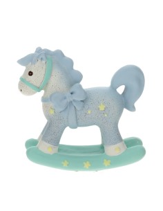 Cavallo a dondolo Azzurro in resina Hervit 2