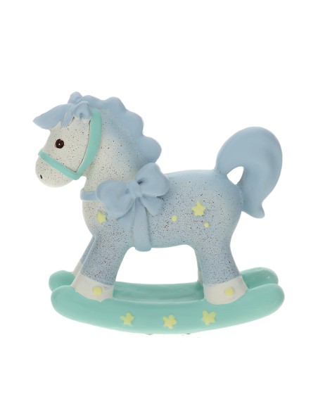 Cavallo a dondolo Azzurro in resina Hervit