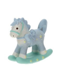 Cavallo a dondolo Azzurro in resina Hervit