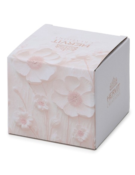 Orsetto Rosa con Tamburo in resina Hervit