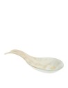Poggiamestolo in vetro con fiori Canvas crema Hervit