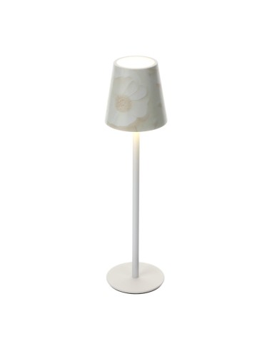Lampada Led Canvas crema con stelo Hervit
