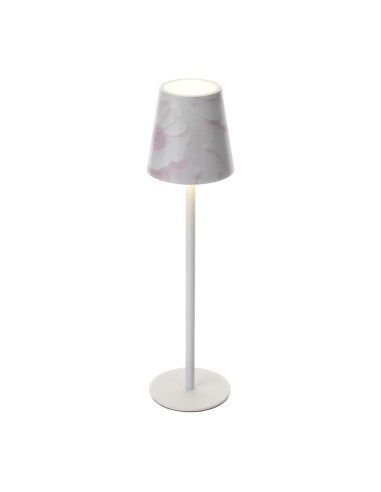 Lampada Led Canvas rosa con stelo Hervit