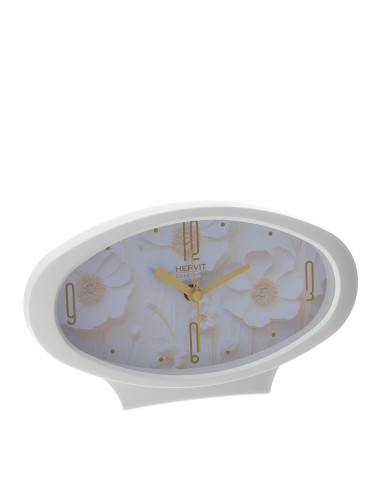 Orologio da tavolo ovale Canvas crema Hervit