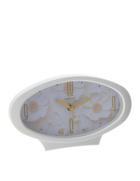 Orologio da tavolo ovale Canvas crema Hervit