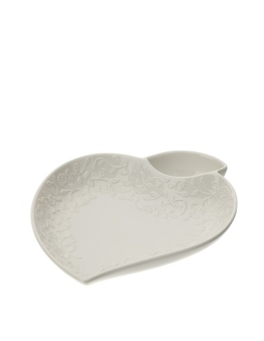 Piatto Cuore per snack Romance Hervit