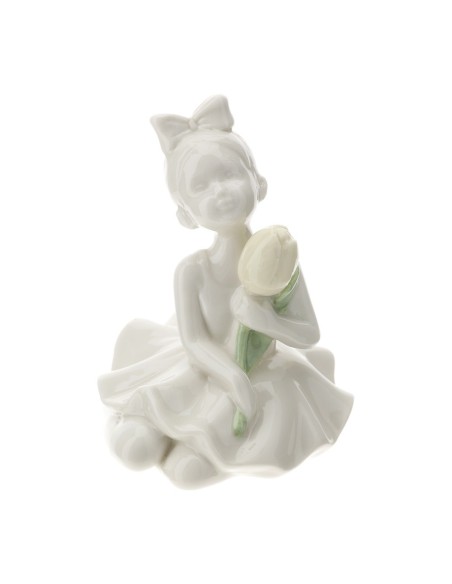 Ballerina bianca con tulipano giallo Hervit