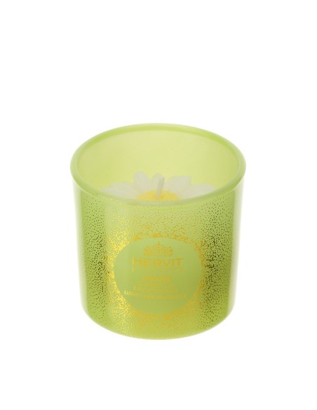 Candela Daisy profumata J'adore verde e oro Hervit