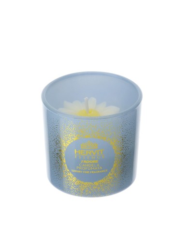 Candela Daisy profumata J'adore blu e oro Hervit