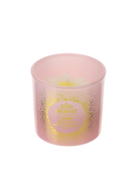 Candela Daisy profumata J'adore rosa e oro Hervit