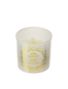 Candela Daisy profumata J'adore bianco e oro Hervit