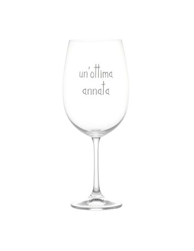 Coppia di Calici da vino "Un'ottima annata" Simple Day 64 cl